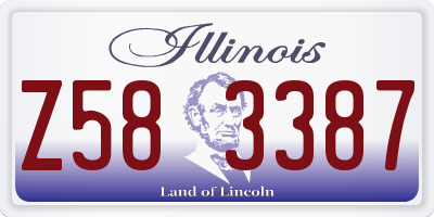 IL license plate Z583387