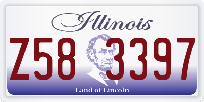 IL license plate Z583397