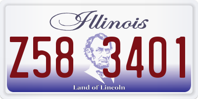 IL license plate Z583401