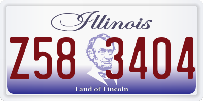 IL license plate Z583404