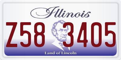IL license plate Z583405