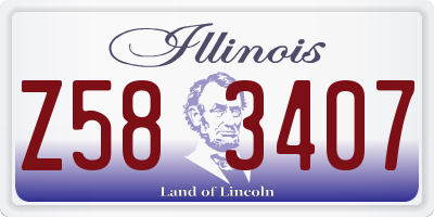 IL license plate Z583407