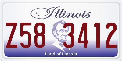 IL license plate Z583412