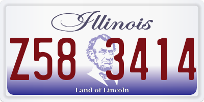 IL license plate Z583414