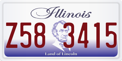 IL license plate Z583415