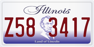 IL license plate Z583417