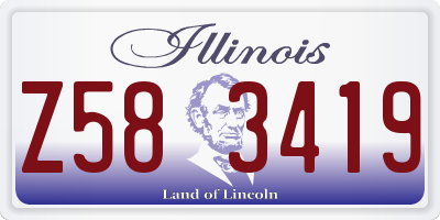 IL license plate Z583419