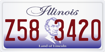 IL license plate Z583420