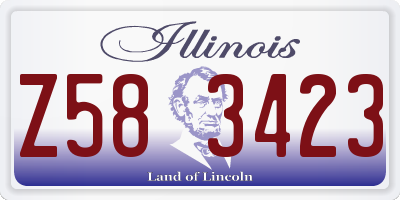 IL license plate Z583423