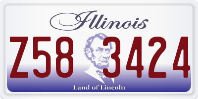 IL license plate Z583424