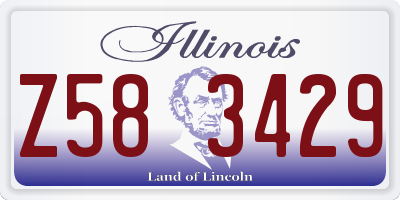IL license plate Z583429