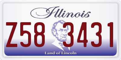 IL license plate Z583431