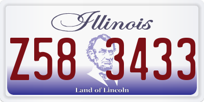 IL license plate Z583433