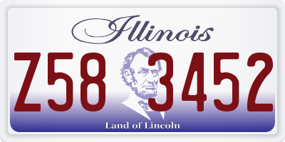 IL license plate Z583452