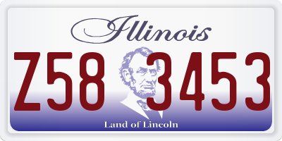 IL license plate Z583453