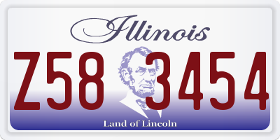 IL license plate Z583454