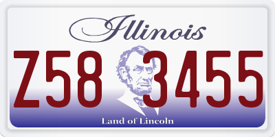IL license plate Z583455