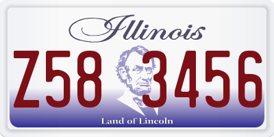 IL license plate Z583456
