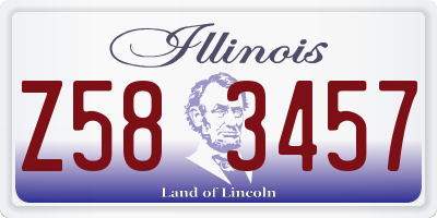 IL license plate Z583457