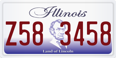 IL license plate Z583458