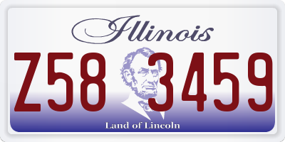 IL license plate Z583459