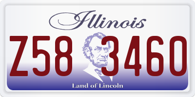 IL license plate Z583460