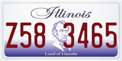 IL license plate Z583465