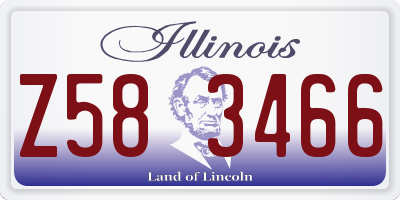 IL license plate Z583466