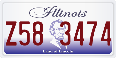 IL license plate Z583474