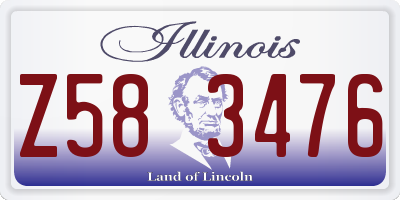 IL license plate Z583476