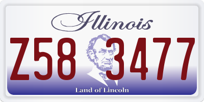 IL license plate Z583477
