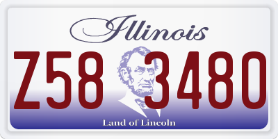 IL license plate Z583480