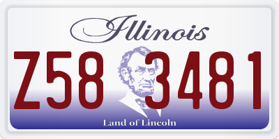 IL license plate Z583481