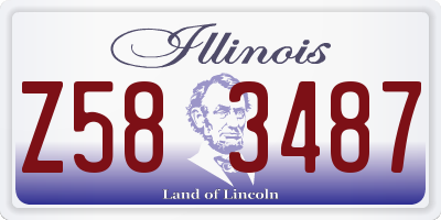 IL license plate Z583487