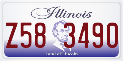 IL license plate Z583490