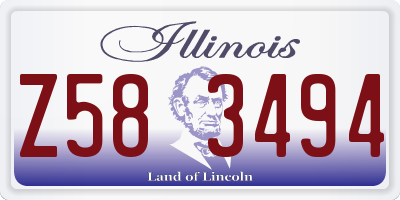 IL license plate Z583494