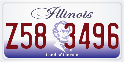 IL license plate Z583496