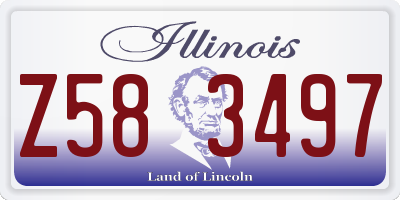 IL license plate Z583497