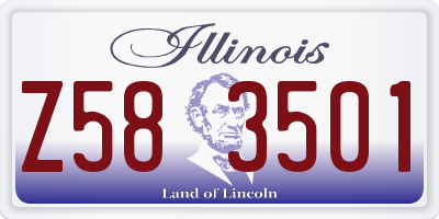 IL license plate Z583501