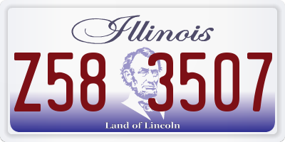 IL license plate Z583507