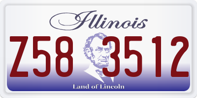 IL license plate Z583512
