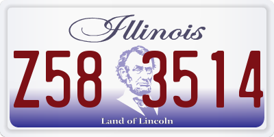 IL license plate Z583514