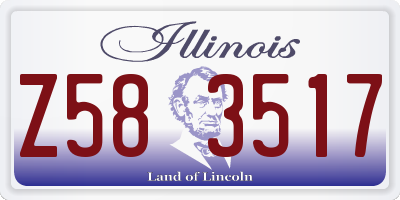 IL license plate Z583517