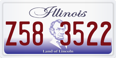 IL license plate Z583522