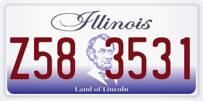 IL license plate Z583531