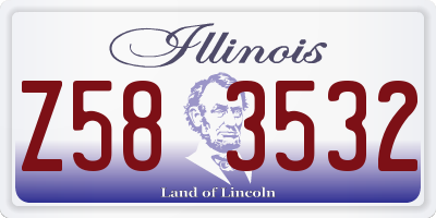 IL license plate Z583532