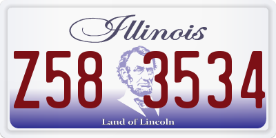IL license plate Z583534