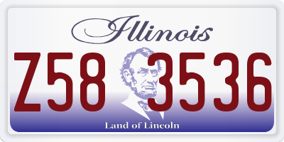 IL license plate Z583536