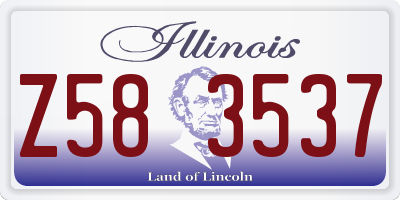 IL license plate Z583537