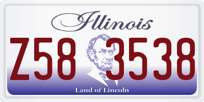 IL license plate Z583538